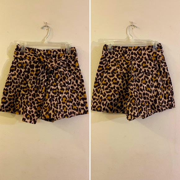 J. Crew Leopard Print Tie Bow High Waist Shorts - Picture 9 of 13